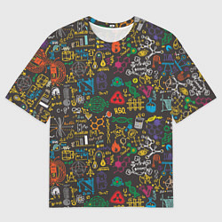 Мужская футболка оверсайз Шпаргалка по химии