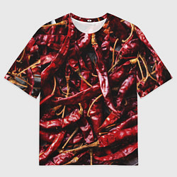 Футболка оверсайз мужская Перчики чили, цвет: 3D-принт
