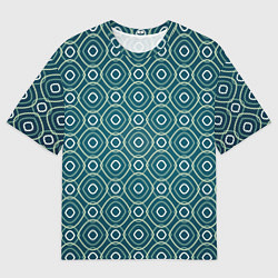 Мужская футболка оверсайз Светло-зелёная текстура