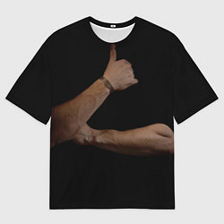 Футболка оверсайз мужская Руки в темноте, цвет: 3D-принт