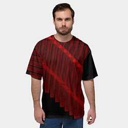 Футболка оверсайз мужская Красный маркер, цвет: 3D-принт — фото 2