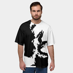 Футболка оверсайз мужская Символ 2023 года зайка, цвет: 3D-принт — фото 2