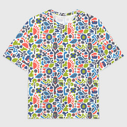 Мужская футболка оверсайз Этно орнамент