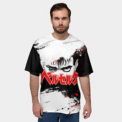 Футболка оверсайз мужская Глаза Гатса - Берсерк, цвет: 3D-принт — фото 2