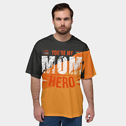 Футболка оверсайз мужская Mom hero, цвет: 3D-принт — фото 2