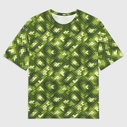 Футболка оверсайз мужская Милитари Чешуя, цвет: 3D-принт