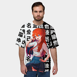 Футболка оверсайз мужская Аска школьница, цвет: 3D-принт — фото 2