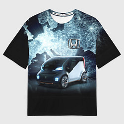 Футболка оверсайз мужская Honda concept on the background of a neon world ma, цвет: 3D-принт