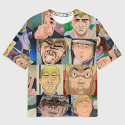 Мужская футболка оверсайз Лицо ГТО