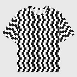 Футболка оверсайз мужская Оптическая иллюзия ровности полос, цвет: 3D-принт