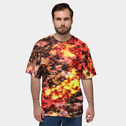 Футболка оверсайз мужская Лава под водой, цвет: 3D-принт — фото 2