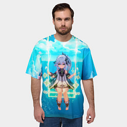 Футболка оверсайз мужская Нахида на качели, цвет: 3D-принт — фото 2