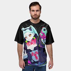 Футболка оверсайз мужская Ребекка: Cyberpunk, цвет: 3D-принт — фото 2