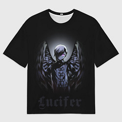 Футболка оверсайз мужская Повелитель тьмы на подработке - Падший ангел Люциф, цвет: 3D-принт