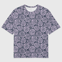 Футболка оверсайз мужская Круг с узором, цвет: 3D-принт