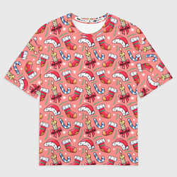 Футболка оверсайз мужская Christmas pattern, цвет: 3D-принт