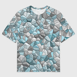 Мужская футболка оверсайз Мозаика из цветных камней