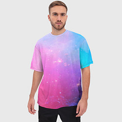 Футболка оверсайз мужская Звёздное геометрическое небо, цвет: 3D-принт — фото 2