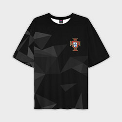 Футболка оверсайз мужская Сборная Португалии треугольники, цвет: 3D-принт