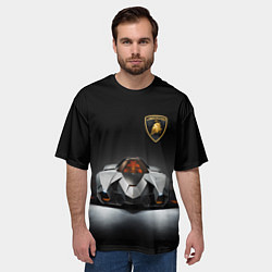 Футболка оверсайз мужская Lamborghini Egoista - Italy, цвет: 3D-принт — фото 2