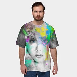 Футболка оверсайз мужская Fashion абстрактный портрет, цвет: 3D-принт — фото 2