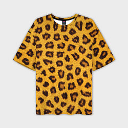 Мужская футболка оверсайз Текстура леопарда