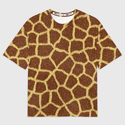 Мужская футболка оверсайз Текстура жирафа