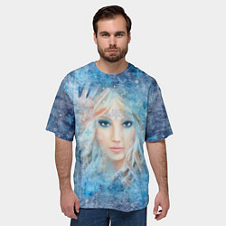 Футболка оверсайз мужская Снежная королева, цвет: 3D-принт — фото 2