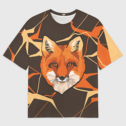Футболка оверсайз мужская Лисичка-рыжая сестричка, цвет: 3D-принт