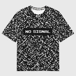 Футболка оверсайз мужская Глитч - нет сигнала, цвет: 3D-принт
