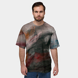 Футболка оверсайз мужская Темнота, тени и краски, цвет: 3D-принт — фото 2