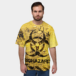 Футболка оверсайз мужская Danger biohazard, цвет: 3D-принт — фото 2