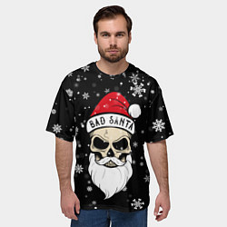 Футболка оверсайз мужская Christmas Bad Santa, цвет: 3D-принт — фото 2