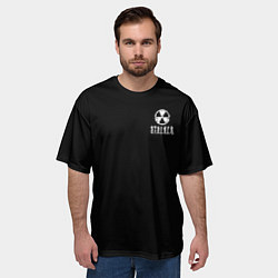 Футболка оверсайз мужская STALKER лого, цвет: 3D-принт — фото 2