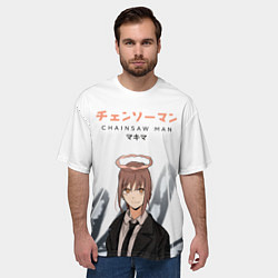 Футболка оверсайз мужская Человек-бензопила Макима, цвет: 3D-принт — фото 2