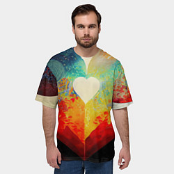 Футболка оверсайз мужская Your heart, цвет: 3D-принт — фото 2