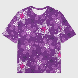Футболка оверсайз мужская Violet snow, цвет: 3D-принт