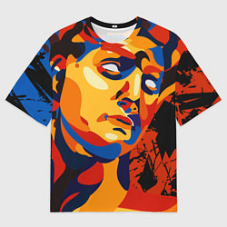 Футболка оверсайз мужская Аполлон - декоративная живопись, цвет: 3D-принт