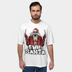Футболка оверсайз мужская Злой Санта, цвет: 3D-принт — фото 2