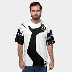 Футболка оверсайз мужская Удушье рука, цвет: 3D-принт — фото 2