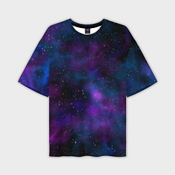 Мужская футболка оверсайз Космос с галактиками