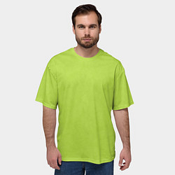 Футболка оверсайз мужская Текстурированный ярко зеленый салатовый, цвет: 3D-принт — фото 2