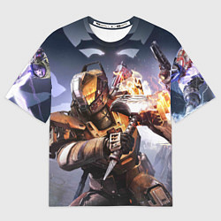 Футболка оверсайз мужская Destiny воин, цвет: 3D-принт