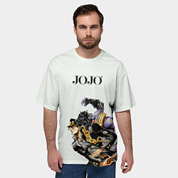 Футболка оверсайз мужская Стенд Джотаро Куджо Star Platinum, цвет: 3D-принт — фото 2