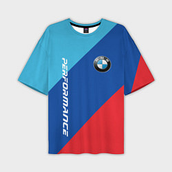 Мужская футболка оверсайз Bmw - m colors