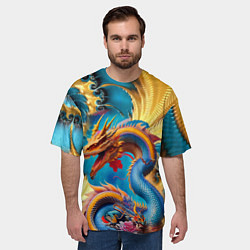 Футболка оверсайз мужская Japanese dragon - tattoo - irezumi - art, цвет: 3D-принт — фото 2