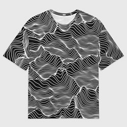 Футболка оверсайз мужская Авангардный растровый паттерн, цвет: 3D-принт
