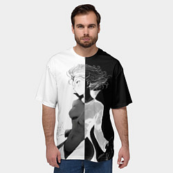 Футболка оверсайз мужская Тацумаки из ванпанчмена, цвет: 3D-принт — фото 2