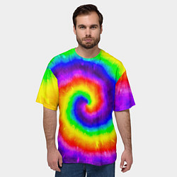 Футболка оверсайз мужская Тай-дай, цвет: 3D-принт — фото 2