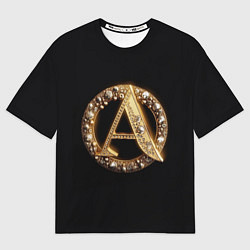 Футболка оверсайз мужская Ювелирная буква А, цвет: 3D-принт